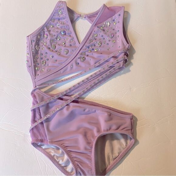 LA dance designs Solo dance custom lavender purple costume AMBITION leotard MC - Picture 4 of 15